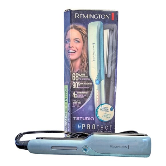 REMINGTON S8700 T|Studio PROTECT Flat Iron 1-INCH Aquatic Green - Picture 1 of 8